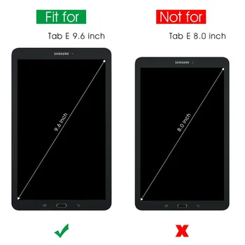 360 Rotacijski Primerih Pokrovček Za Samsung galaxy tab e 9.6 primeru SM-T560 T561 Kakovosti PU Usnje Stojalo Smart Tablet Primerih Kritje Luksuznih