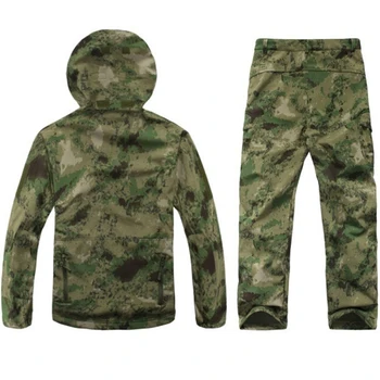Taktično mehko lupino flis jakna Moški prostem nepremočljiva camo lovska oblačila Obleko prikrivanje vojske vojaške športne jakne plašči