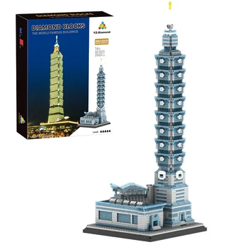 2542Pcs Svetovno Znanih Stavb Blok Kitajski Arhitekturi Mikro Opeke Model Igrača (Ni kompatibilna z majhnih delcev, skalnati bloki)