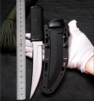C2907K Taktično survival Nož 9cr18mov rezilo gume ročaj potapljaški nož naravnost prostem kampiranje lovski Noži + K tulec