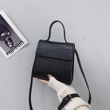 Luksuzni 2020 jeseni in pozimi moda messenger eno ramo kvadratek vrečko nove krokodil vzorec torbici vse-tekmo ženska torba