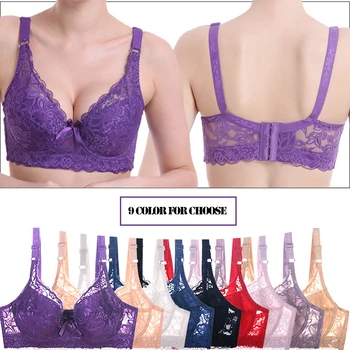 2019 deepV minimizer bras za ženske seksi perilo čipke bralette plus velikost brassiere tanke intimates, brezžični 40 90 36 rožnato črna