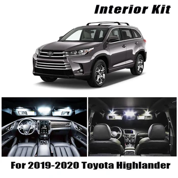 12X Bela Canbus Napak Avto Žarnice LED Notranje Luči Komplet Za 2019 2020 Toyota Highlander Branje Strop Tovora Licence Lučka