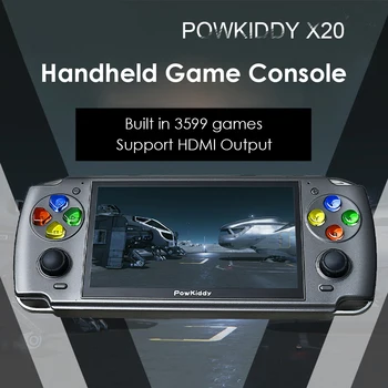POWKIDDY X20 Original Prenosni Žep Igri Konzolo, Vgrajene v 3599 Video Igre Linux Retro Klasična Ročni Igri Igralec Fant Darilo