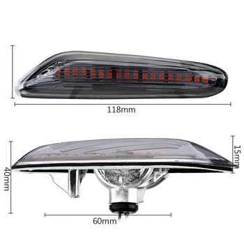 2pcs Dim LED Strani Marker Lučka Vključite Opozorilne Luči Za BMW E90 E91 E92 E93 E60 E87 E82 E61 brez Napak