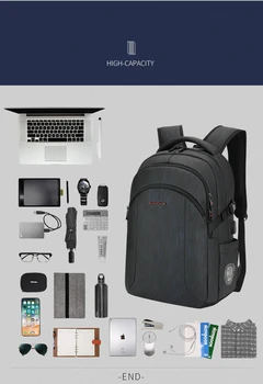 Moški Nahrbtnik laptop torba business casual trend velike zmogljivosti za moške na prostem, potovanja, poslovno potovanje polnjenje prek kabla USB moški Nahrbtnik