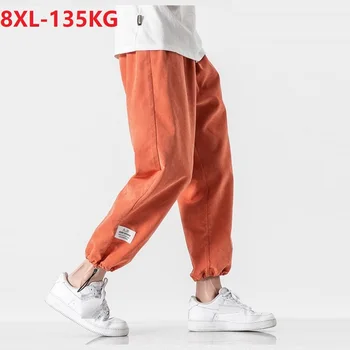 Poletje jesen moških velik prodaje priložnostne domov hlače svoboden velikosti 7XL 8XL oversize Harem hlače človek Oranžna kaki ulične hlače 58