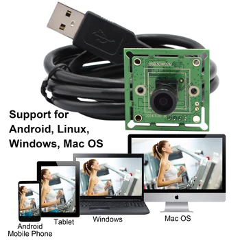 ELP 640*480 VGA USB2.0 OmniVision OV7725 Barvni CMOS 100degree širokokotni M7 USB Objektiv Kamere Modul za indurstrial stroji