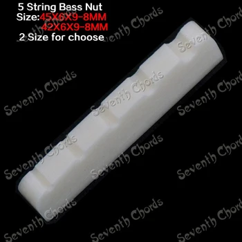 2 Kos Kosti 5 String Električna Bas Kitara Matice / 45 x 6 x 9-8 mm in 42 x 6 x 9-8 mm dve velikosti za izberejo
