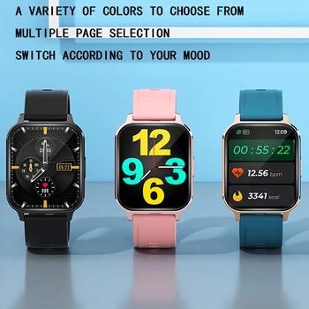 LIGE Novi Barvni Zaslon Smart Gledam Ženske moški Poln na Dotik Fitnes Tracker Krvni Tlak Pametna Ura Ženske Smartwatch za Xiaomi