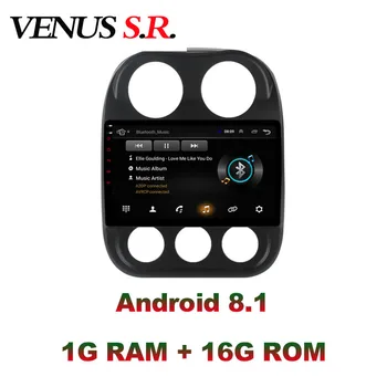 VenusSR Android 8.1 Avto DVD Predvajalnik, GPS Navigacija Multimedia Za JEEP Compass Patriot Radio 2009-2016 avtomobilski stereo sistem wifi