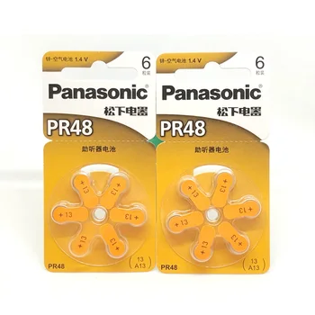 60pcs/veliko Panasonic PR48 Baterije Slušni 13 A13 Gluhih-pomoč Acousticon Polžasti Gumb gumbaste Baterije (PR 48,6 kos/sim