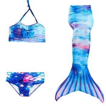 2021 Poletje Dekleta Morska Deklica Rep Obleko Otroci Pool Party Pripomoček Otrok Bikini Obleke, Kopalke Nastavite Plavanje Veslo Očala