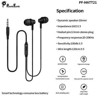 2020 Žične Slušalke Športne slušalke 1,2 M V uho Globok Bas Stereo Čepkov W/Mic Za iphone, samsung huawei xiaomi vivo oppo