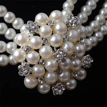 CC nakit sklopov ogrlica za ženske stud uhani biser cvet obliko, poročni dodatki za poročne modni nakit stranka darilo TL060