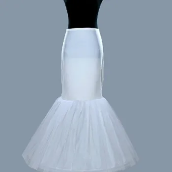 Morska Deklica Petticoat Slip 1 Hoop Kosti Elastična Poročni Obleki Crinoline Trobenta Visoke Kakovosti Splošne Velikost Belo Obleko Pribor