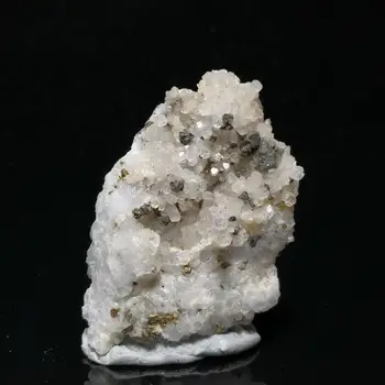 Naravni Kremen Pyrite Chalcopyrite Mineralnih Kristalov Vzorcu Iz PROVINCI Jiangxi KITAJSKA A2-2
