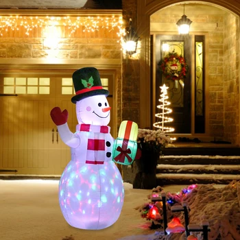 150 cm LED Osvetljeni Napihljivi Snežaka Črpalka Zrak Napihljive Igrače Zaprtih prostorih, na Prostem Počitnice Božično novoletni Okraski Stranka