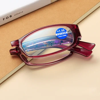 Seemfly Zložljive Anti-modra Svetloba Obravnavi Očala High Definition Očala Natisnjeni Daljnovidnost Očala Z Box Unisex +1.0+4.0