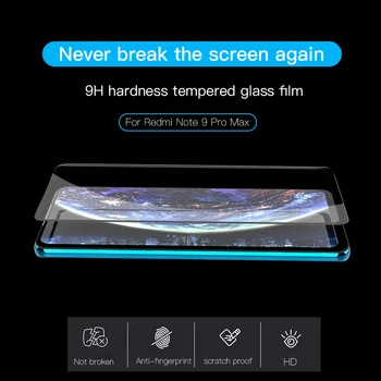 KEYSION Kaljeno Steklo Polno Kritje Za Redmi Opomba 9 9 Pro Max 8T 8 Pro Zaščitno Steklo Screen Protector Film za Xiaomi Mi 10