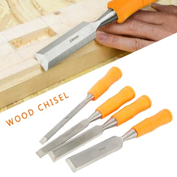 4pcs Lesa Carvinga Ravno Dleto 8-24 mm Carving Nož za Woodcut Delo Mizarja DIY Pripomoček Lesnoobdelovalnih Orodja Woodcarve Izvlečejo