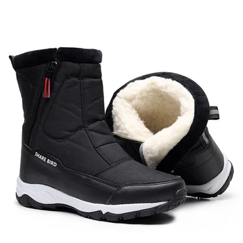 Moški zimski škornji 2020 novo zgostitev krzno toplo zimsko obutev moški sneg škornji za moške non-zdrsa na prostem čevlji visoke kakovosti