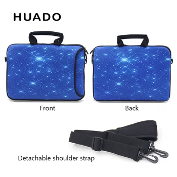 Modra zvezdnato nebo laptop torbe 15.6 17.3 messenger moški ženske torba za prenosnik 13