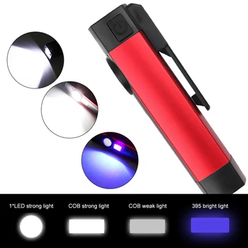 2039 COB LED Raztegljive Svetilka baterijska Svetilka 1W LED+COB LED 3 Načini USB, Polnjenje Delo Svetlobe, Stojalo Svetlobe Magnetni Svetilka