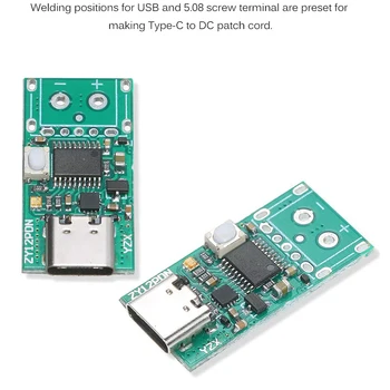 USB-C PD2.0/3.0 v DC Pretvornik Napajalni Modul Vabo Hitro Polnjenje Sproži Javnomnenjske Ankete Detektor Tester(ZY12PDN)