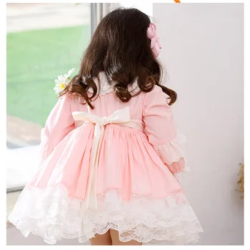 Otrok obleko dekle z dolgimi rokavi španski Lolita windbreaker mašno obleko