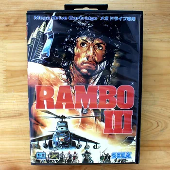 Rambo III 16 Bitni SEGA MD Igra Kartice Z Drobno Polje Sega Mega Drive Za Genesis
