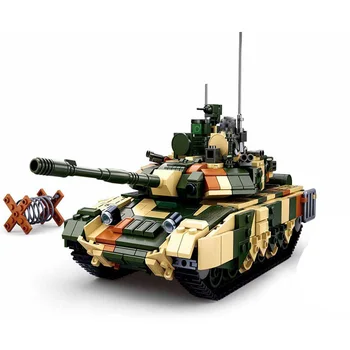 Vojaške serije Svetovne Vojne, ruski T-34 medium tank DIY Model gradniki Igrače Za Otroke Darila