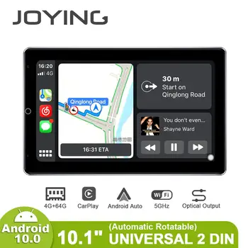 JOYING 2 din Android 10.0 Jedro Octa avtoradio, predvajalnik 4GB+64GB IPS zaslon podporo Kamera Zadaj/Carplay/4G FM RDS, video predvajalnik, DSP