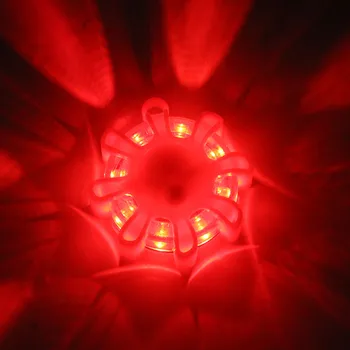 LED Rdeča Svetilka Zasilne Cesti Signalne LED Varnost Flare Obcestnih Luči Utripajoče Cesti Svetilnik Za Avto Vgrajeno v 2*CR2032 Baterije