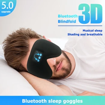 Spanje Slušalke Brezžične Bluetooth 5.0 Slušalke Kliče Stereo Glasbe Spanja 3D Artefakt Dihanje Spanja Oči Masko Mehko Oči Pokrov