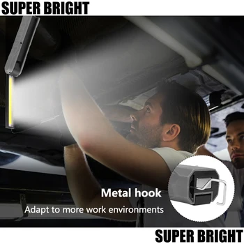 LED COB Delo Svetlobe, USB Polnilna Svetilka z Magnetnim Baklo Prilagodljiv Pregled Ročno Svetilko Worklight Prostem Pozornosti
