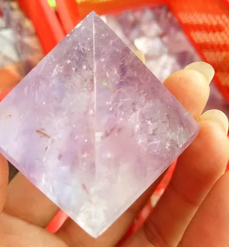 4.5 cm Čudovite naravne ametist kristalno piramido, vijolična gemstone piramida quartz kamniti obelisk točke Zdravljenja srečen Maskota