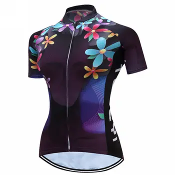 TELEYI Ekipa Žensk Šport Ropa Ciclismo Kolesarjenje Jersey Top Majica Kolesarska Nosijo Oblačila Kratek Rokav Vijolična Velikost XS-4XL