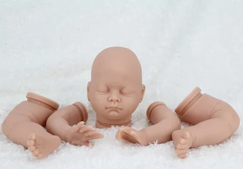 28 cm Mehka Vinil Prerojeni Baby Doll Kompleti Realne Spanje Dojenček Nedokončane Unpainted Lutka Kompleti DIY Rodi Otroka Dele Telesa Plesni