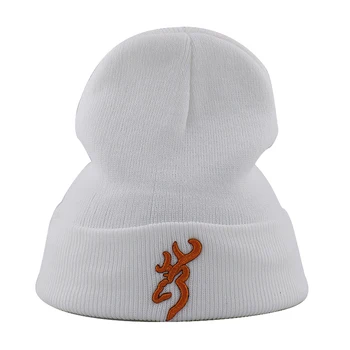Novo BROWNING beanie klobuk za jesen zimo 3D vezenje kosti beanies hip hop pletene kape moški ženske toplo smučarsko skp