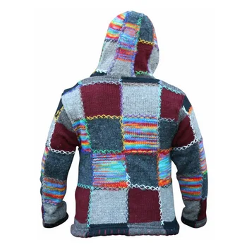 2020 Pomlad Moških Zadrgo Hooded Mozaik Pletenine Jeseni Mode Pleteni Pulover Sweatercoat Priložnostne Plašč Casaco Masculina