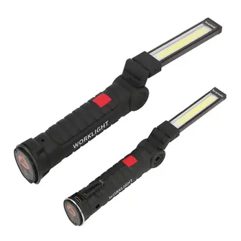 Prenosni 5 Način COB Svetilko, Baklo Magnetni COB Lanterna USB Polnilna LED delovna svetilka Visi Kavelj Svetilke Za Kampiranje na Prostem