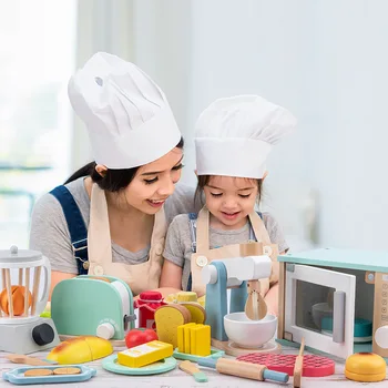 2020 otroška Kuhinja Igrače Simulacije Mikrovalovna Pečica Izobraževalne Igrače, Mini Kuhinja Hrane Pretvarjamo, Rezanje Igra Vlogo Igra Dekleta Igrača