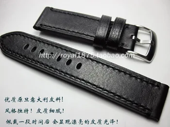Moški ženske Pravega Usnja Watchband Watch Trak za Longines/Mido/Tissot/Seiko 18 mm 19 mm 20 mm 21 mm 22 mm Black Watch band trakov