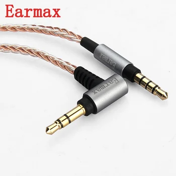 Earmax 3,5 mm Slušalke Kabel OCC Srebrna Prevleka HI-fi Avdio Kabel Zamenjava Za MUC-S12SM1 MDR-1A/MSR7/1rmk2 120cm/180 cm