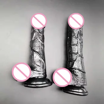 V kompletu S Kartonom Polje Realističen Dildo Sex Igrače za Odrasle, Ne Vibrator Butt Plug Trak Na Penis Sesalni Dildo