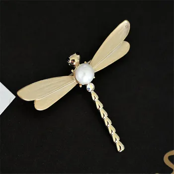 Moda Zlitine Nosorogovo Simulirani Pearl Dragonfly Broške Za Ženske In Moške, Visoke Kakovosti Broška Zatiči Otroci Darila Božič