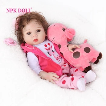 NPKDOLL Prerojeni Baby Doll 18 Palčni Full Vinil Veren Lutke za Malčke Izobraževalne Kopel Otroci Soigralec Bebe Božična Darila