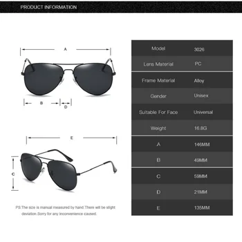 Polarizirana Pilotni Okvir sončna Očala Moški Ženske Retro Vintage Krog Ogledalo sončna Očala Modne blagovne Znamke Oblikovalec UV400 Debelo