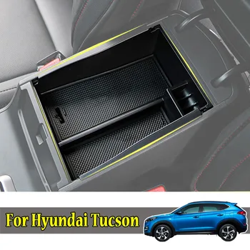 Armrest Škatla za Shranjevanje Za Hyundai Tucson TL 2016 2017 2018 2019 POGON NA Osrednji Konzoli Rokavice Pladenj Palete Avto Organizator